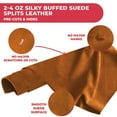 thumbnail image 6 of ELW Premium Suede Cowhide 2-4 oz 1-1.6mm - Soft Full Grain Pre-Cut Side Leather - 1-3 SQ FT 4 PCS,Tobacco - USA Made Silky Buffed Suede Fabric Leather for Car Upholstery, Crafts Garments Furniture, 6 of 9