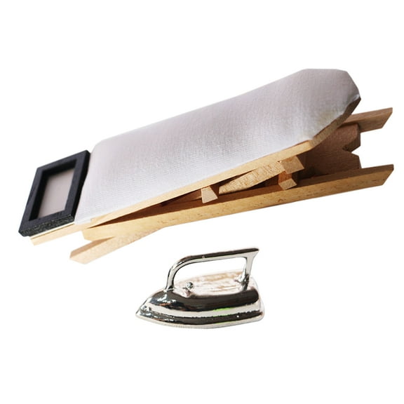 NICEXMAS equipment for mini dollhouses Mini Iron Table Silver 1 Set for House Decoration