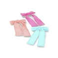 thumbnail image 2 of Wonder Nation Girls Cotton Hair Bow Clips, 3-Piece, Multi, 2 of 4