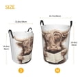 thumbnail image 3 of Balery Relaxed Cute Cow Reading Cesta de ropa redonda con asas, impermeable, independiente, para ropa, juguetes, dormitorio y familia-Medium, 3 of 6