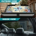 thumbnail image 5 of SEANATIVE Pickup Truck Rear Window Decal Perforated Vinyl See Through Graphic Sticker UV Protection Waterproof Easy Installation Universal Fit Automotive Decals, Boho Floral Dragonfly Blue, 5 of 7