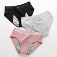 thumbnail image 3 of Xmarks Women's Underwear, Menstrual Period Underwear for Women Girls Cotton Panties Mid Waist Comfortable Briefs, 3 of 6
