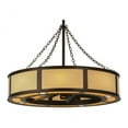 thumbnail image 3 of Meyda Tiffany 149154 Smythe Craftsman 30" 5 Blade Indoor Ceiling Fan - MultiColor, 3 of 5