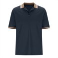 thumbnail image 4 of Vunhao Mens Polo Shirts With Collar, Short Sleeve Button Casual Solid Mens Basic Shirt on Sale Navy, 4 of 6