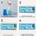 thumbnail image 5 of Detailing and Car Wash Vinyl Decal 2 Pack of 24 Inch x 9 Inch Weatherproof Heavy-Duty Adhesive Backing | Vehicle Cleaning Services, Polishing, Affordable Rates | Made in USA, 5 of 6