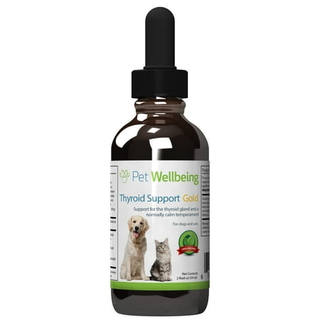 Pet Wellbeing - Thyroid Support Gold for Cats - Natural Support for Thyroid Gland and Normal Calm Temperament in Cats -
