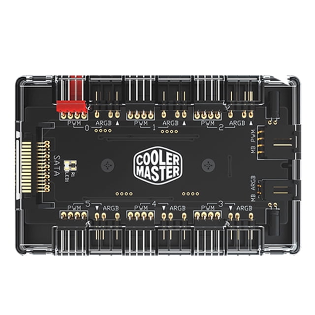 Cooler Master 1 a 6 Fan HUB Splitter 4Pin PWM 3Pin Adaptador RGB direccionable Tmvgtek Componentes de Computadoras