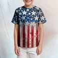 thumbnail image 2 of Gerichy Boys Tshirts,Boys 4th of July Shirt Toddler Kids Baby Girls Boys 4th Of July Summer Short Sleeve Independence Day T Shirt Tee Flag Dinosaur Tops, 2 of 5