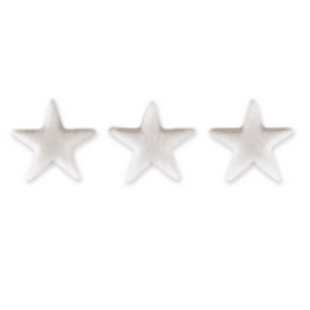 24pk White Stars 7/8" Edible Sugar Decoration Toppers for Cakes
