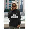thumbnail image 2 of Couple Of Astronauts On The Moon Hoodie Women -Image by Shutterstock, Female Small, 2 of 4