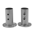 thumbnail image 1 of Shisuyan 2PCS Professional Durable 2 Holes Heavy Duty Ringent Stainless Steel Coloset Pole Socket, 1 of 8
