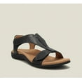 thumbnail image 3 of Sandalias de estilo romano de talla grande europeas y americanas, sandalias de playa informales planas para mujer, 3 of 6