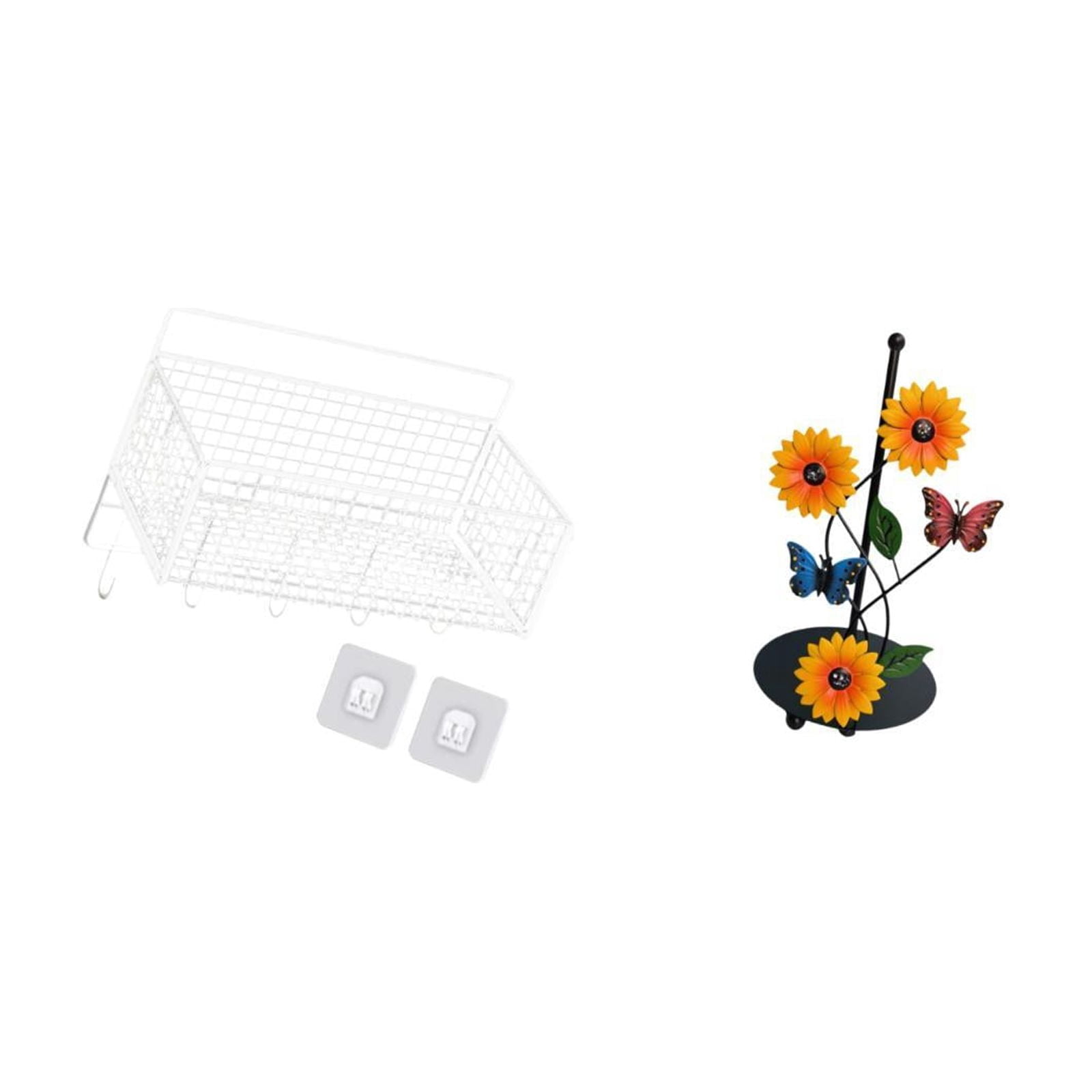 Fiocias Hanging Storage Basket Wire Organizer Cabinet Toilet Paper Holder Iron Basket Rack Suitable for Kitchen Bathroom Living Room Dorm Apartment
