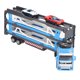 thumbnail image 2 of Camión de transporte de aleación Mega Hauler, camión transportador de coches, juguete con pista de carreras de expulsión para niños, 59,1 pulgadas, azul, 2 of 14