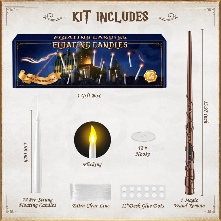 Cocobela Floating Candles with Magic Wand Remote - 12 Pack photo 7