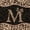 Brown M, variant on meiyoeat Brown Ribbon Initial L Twin Duvet Cover for Girls, Leopard Print Polka Dots Twin Bedding, Black Reversible, 2 Pieces, 1 Duvet Cover and 1 Pillowcase