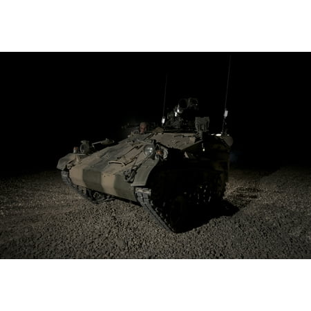 German Heavy Machine Gun A Wiesel 1 ATM TOW anti-tank vehicle fitted with TOW missiles and Rheinmetall MG3 machine gun and German Army crew Poster Print ()