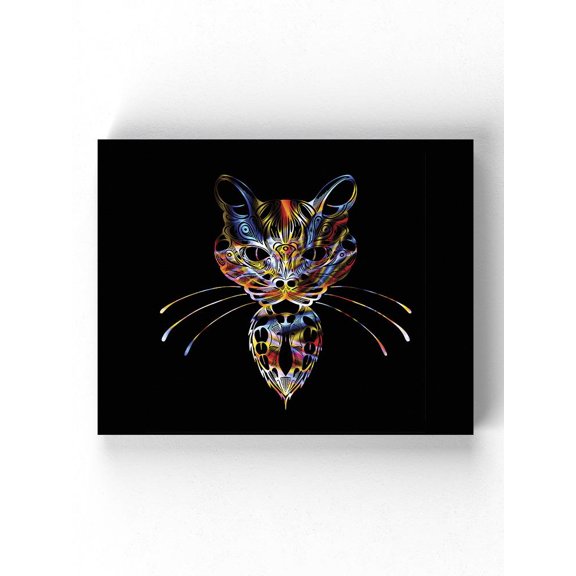 Neon Cat Wrapped Canvas -Image by Shutterstock,