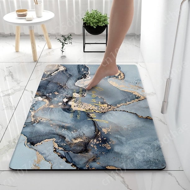 alfombra alfAlfombra de baño con estampado dorado de lujo, alfombrilla antideslizante para ducha, alfombrilla para inodoro, Felpudo de entrada, alfombrilla para pies, alfombra para inodoro, cocina, de Fivean unisex