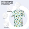 thumbnail image 3 of Lsque Pineapple Pattern Mens Polo Golf Shirts Funny Graphics Shorts Sleeve Button Shirts Baseball T-shirt-4X-Large, 3 of 7