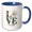 Blue/White, variant on 3drose, the Word Love, Daisy Flower Instead of the Letter O. Charming Gift, 11oz Magic Transforming Mug