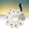 thumbnail image 4 of Juego de 10 Fundas protectoras Baoblaze para cabeza de hierros de golf Blanco, 4 of 8