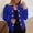 Blue, variant on Yuwull Women'S Plus Size Casual Fashion Long Sleeve Cardigan Jacket Open Front Jacket Suit Blue Coat Red Blazer Cardigan S-5Xl