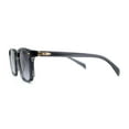 thumbnail image 3 of Mens Classic Hipster Keyhole Rectangle Horn Rim Plastic Sunglasses Slate Smoke, 3 of 4