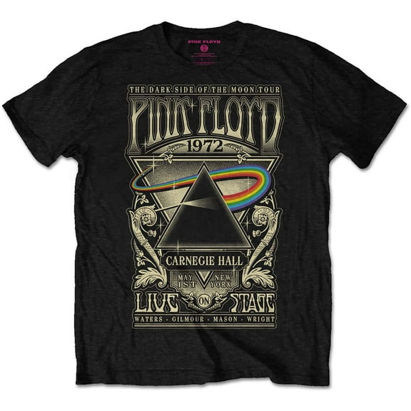 Pink Floyd Unisex T-Shirt Carnegie Hall Poster (X-Small)