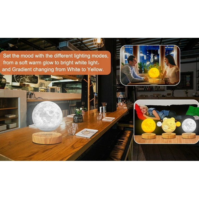 VGAzer Magnetic Levitation Moon Lamp，Floating LED Moon