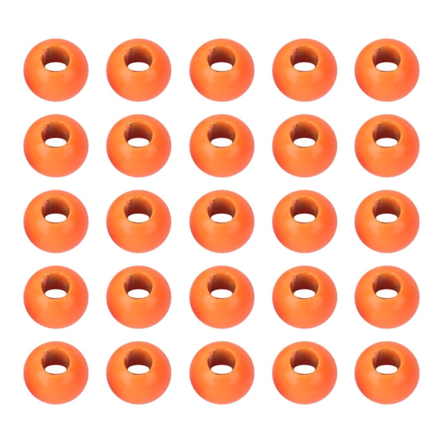 25 uds. Atado de moscas, cuentas de aleación de tungsteno, cabeza redonda de ninfa, aparejos de pesca, color naranja (4,6mm)