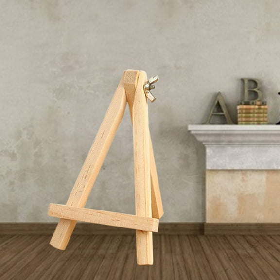 PENIKOKO 6-Piece Small Wooden Tabletop Easels for Painting, Portable Khaki Design, Ideal for Artists and Craft Projects