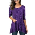 thumbnail image 1 of Pompotops Style Femme Confortable Col Rond Doux Chandail Imprimé Manches Longues Liquidation, 1 of 6