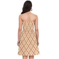 thumbnail image 3 of Dailycode Summer Dresses for Women Strapless Casual Beach Cover Ups Vintage Flower Dots Line Tube Top Sundress, 3 of 8