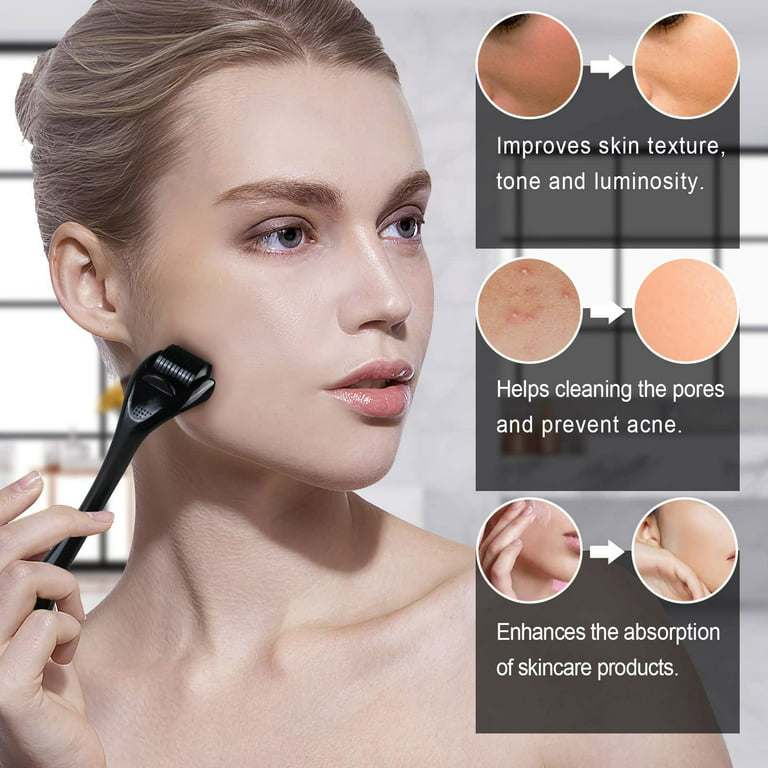 Derma Roller Microneedling Roller for Face Body Skin,540 Titanium