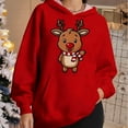thumbnail image 2 of Arlun Womens Christmas Hoodies Sweatshirts Oversized Funny Xmas Graphic Printed Hooded Tops Long Sleeve Loose Fit Soft Comfortable Pullover Sweatshirts With Pockets F Red XL, 2 of 4