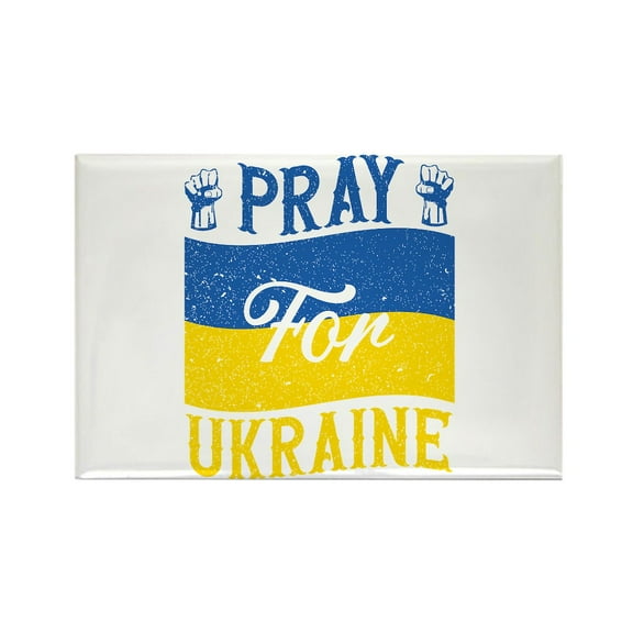 CafePress - Pray For Ukraine Magnets - Rectangle Magnet, 2"x3" Refrigerator Magnet
