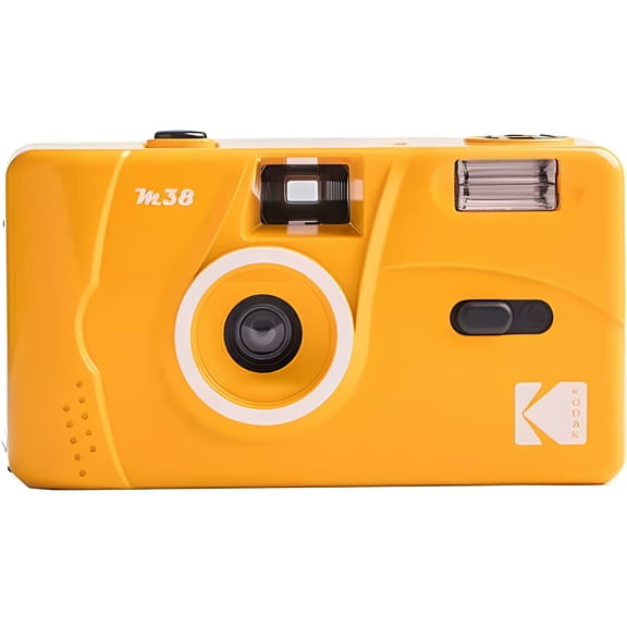 Kodak M38 35mm Film Camera - Focus Free, Powerful Built-in Flash, Easy to Use (Yellow)
