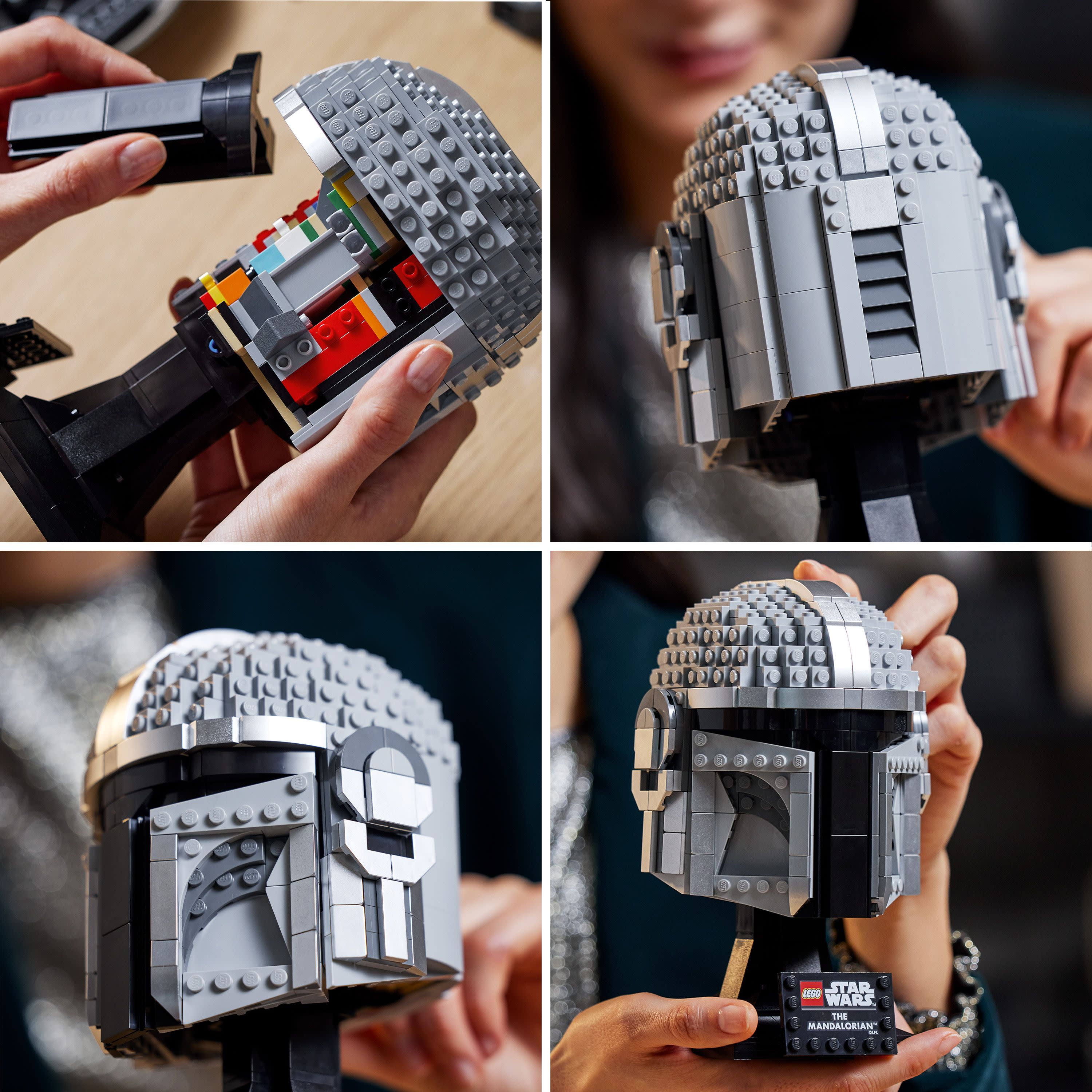 LEGO Star Wars The Mandalorian Helmet 75328 Buildable Model Kit Display Collectible Decoration Set for Adults Men Women Mom Dad Collectible Gift