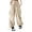 #344-Beige, variant on Women's Retro Cargo Pants, Straight Leg with Flowy Draping and Tapered Ankle, Versatile and Comfortable, for Summer Daily Wear