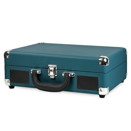 Victrola - Journey Bluetooth Suitcase Record Player with 3-speed Turntable - Blue Coral