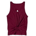 thumbnail image 5 of TODOZO Tank Top for Women 2025 Womens Summer Tops Summer Tops for Women Womens Tank Tops Back Hollow Round Neck Slim Fit Strapless Women's Vest Wine L, 5 of 6