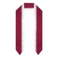 thumbnail image 7 of Graduation Sash Qatar Flag scarf Shawl Stole Sapphire Blue with Star Stripe Bachelor Gown Accessory Ribbon 180*14cm, 7 of 7