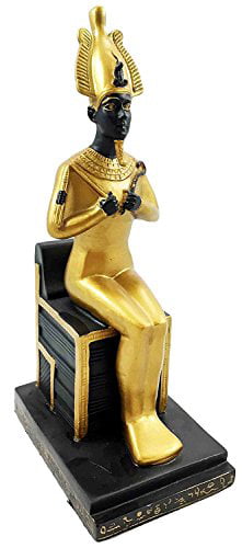 OSIRIS FIGURINE ANCIENT EGYPTIAN GOD AFTERLIFE UNDERWORLD STATUE BRONZELIKE 