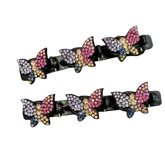 Pinzas para el pelo tejidas con piedras de cristal brillantes, perfectas para peinados y decoraciones elegantes