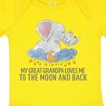 thumbnail image 4 of Inktastic My Great Grandpa Loves Me to the Moon and Back Elephants Boys or Girls Baby Bodysuit, 4 of 5