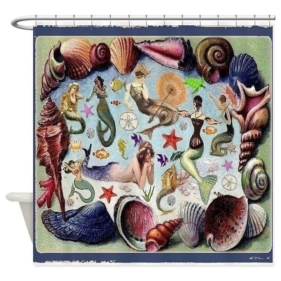 CafePress - Mermaids - Unique Fabric Shower Curtain 70" x 72"