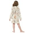 thumbnail image 7 of FORMRS Niños Bathrobe Unisex Hooded Robe Soft Plush Pajamas Sleepwear, Size 2-3T, Green Watercolor Seashells, 7 of 7