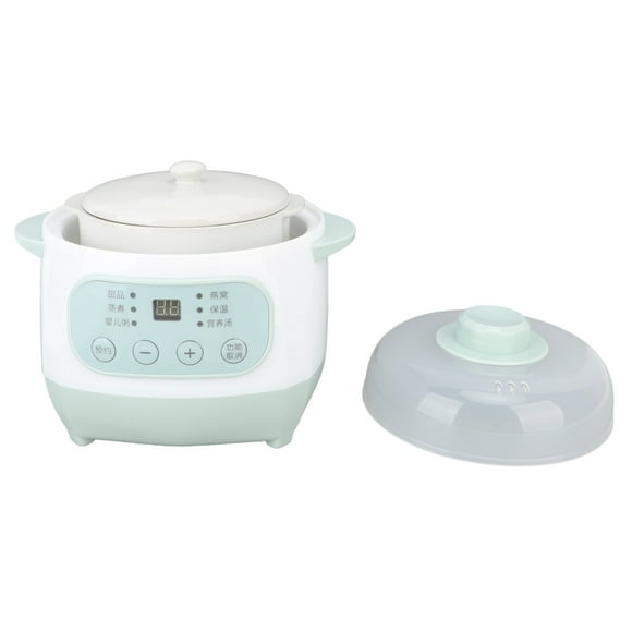 1L Slow Cooker, 200W Crock Pot Slowcooker With Ceramic Interior Pot, Timing Electric Slow Stew Cooker Small Crock Pot Slow Cookers for Cooking