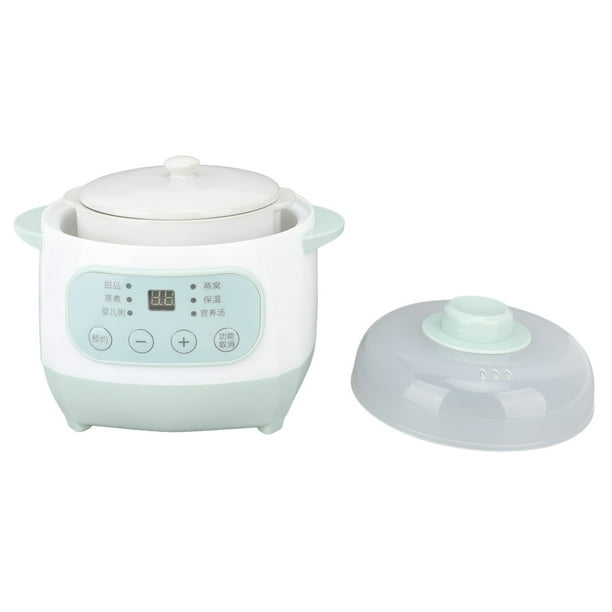 1l Olla De Cocción Lenta, Olla De Barro De 200 W De Cochera Lenta Con Olla Interior De Cerámica, Sincronización De Cocción Eléctrica De Guiso Lento